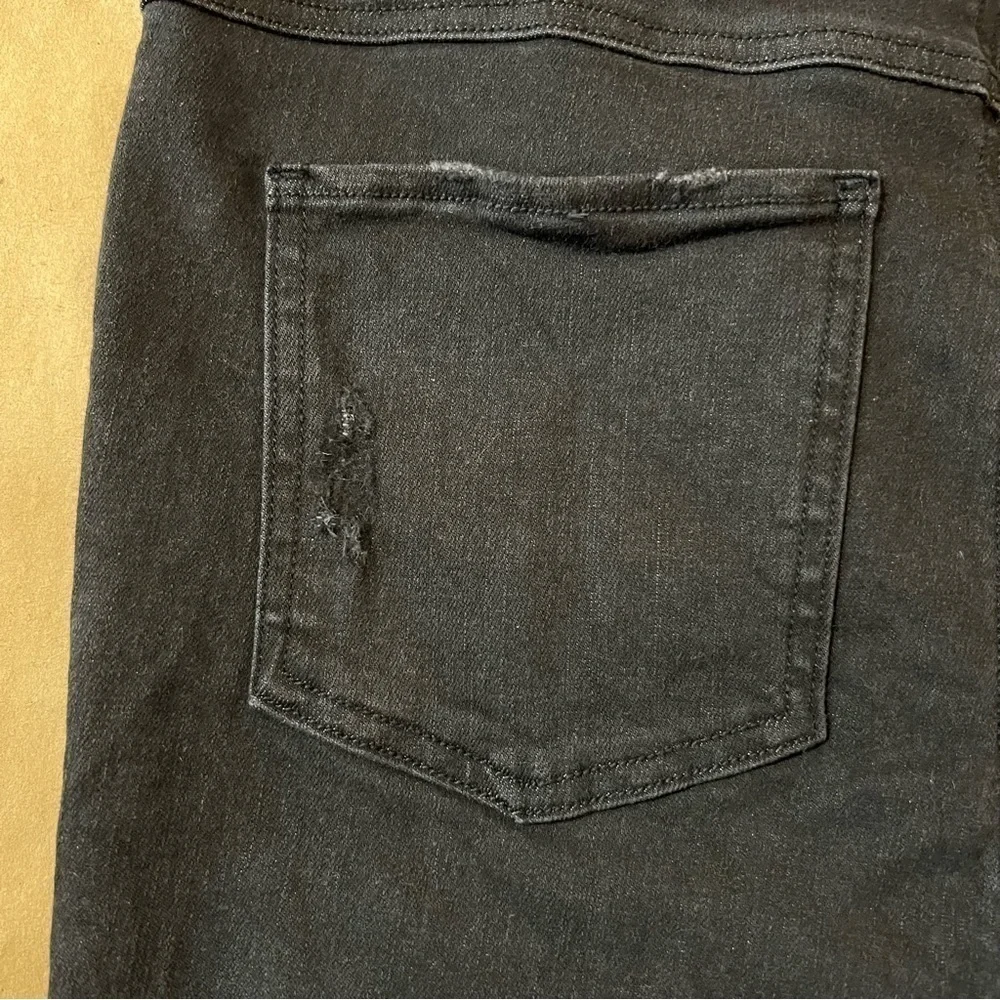 Spanx | Vintage Distressed Ankle Skinny Jeans High Rise Jeggings Black Size M